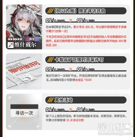 明日方舟五周年能白嫖多少抽 明日方舟五周年资源获取指南-第3张图片-华展网